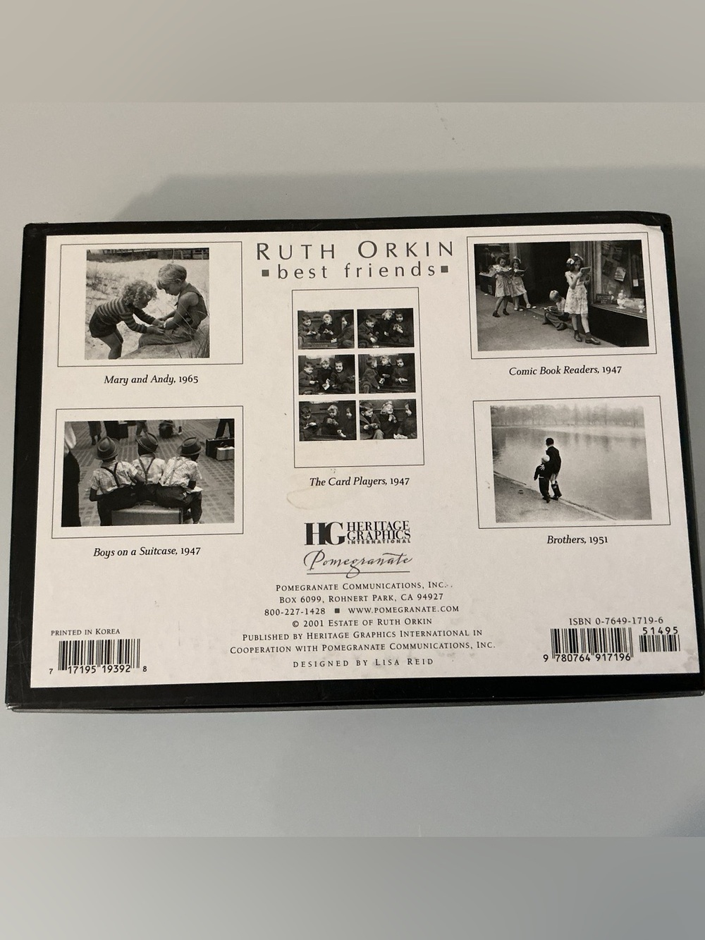 New Boxed best friends cards and envelopes by photographer Ruth Orkin 1947